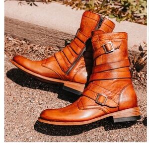Freebird Tan Leather Rumble Boots